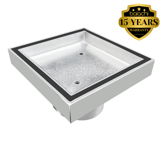 Baiachi 100 x 100mm Square Tile Insert Floor Waste 45mm outlet Chrome