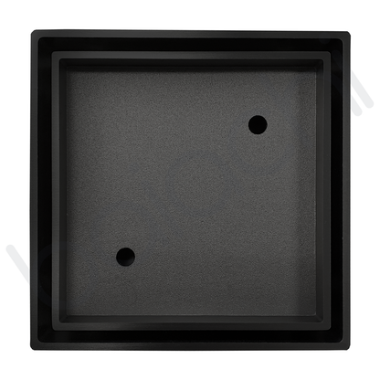 Baiachi 115 x 115mm Square Tile Insert Floor Waste 90mm outlet Matte Black