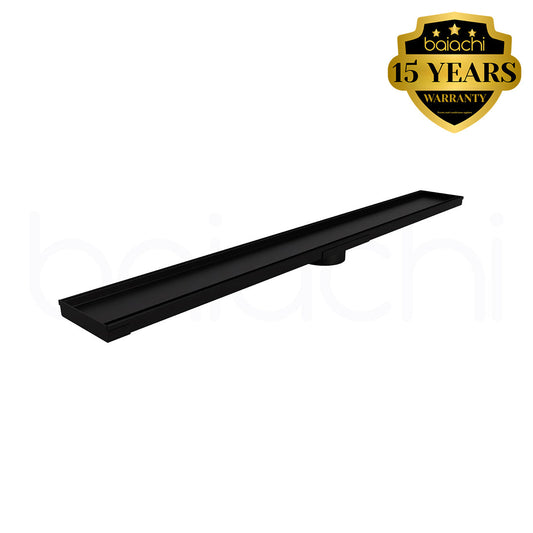 901-1200mm Linear Tile Insert Adjustable Floor Waste Matte Black