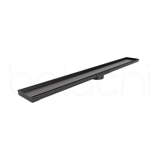 601-900mm Linear Tile Insert Adjustable Floor Waste Gun Metal
