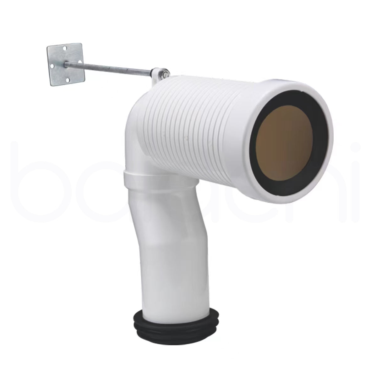 Baiachi Involution Rimless In Wall Tornado Toilet Suite with Round Stainless Steel Gun Metal Flushing Buttons BTW1