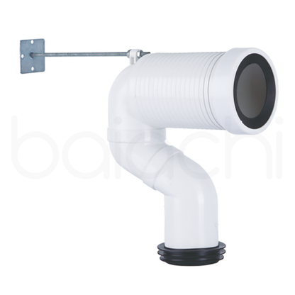 Baiachi Involution Rimless In Wall Tornado Toilet Suite with Round Stainless Steel Gun Metal Flushing Buttons BTW2