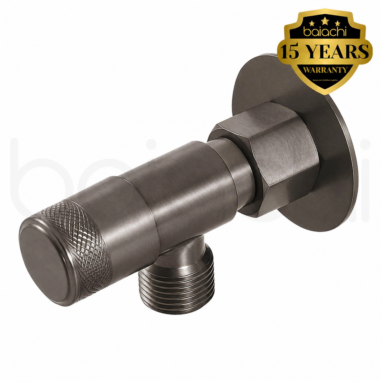 Baiachi Shattaf Loose Nut Mini Cistern Stop Stainless Steel Quarter Turn with Backflow Valve PVD Antique Bronze