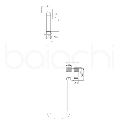 Baiachi Shattaf Toilet Shower Bidet Sprayer Stainless Steel 304 Brushed Copper