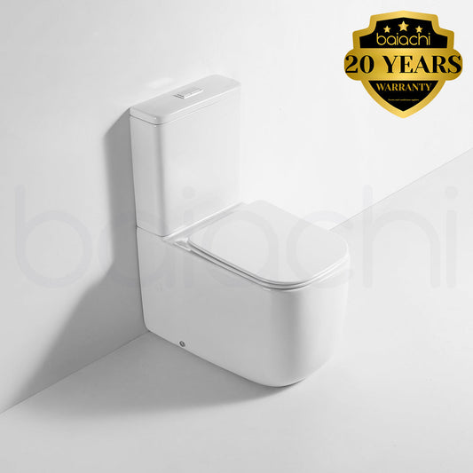 Baiachi Robina MK2 Rimless Bathroom Toilet Suite Ceramic Back To Wall Soft Close