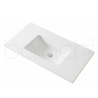 Baiachi 600mm White Quartz with Undercounter Stone Ceramic Basin