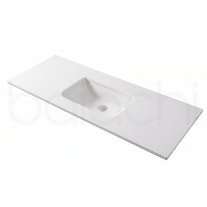 Baiachi 900mm White Quartz with Undercounter Stone Ceramic Basin