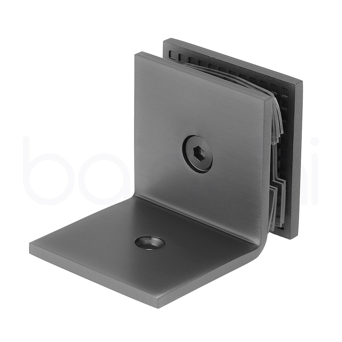 Baiachi 1000mm Curved Fixed Panel Shower Screen Gun Metal