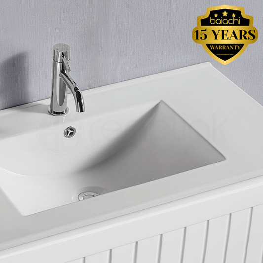 Hampton Plywood 900mm Wall Hung Bathroom Vanity Ceramic Basin