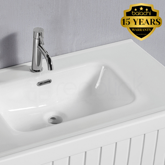Hampton Plywood 900mm Wall Hung Bathroom Vanity Ceramic Basin