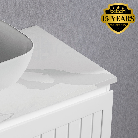 Hampton Plywood 600mm Wall Hung Bathroom Vanity Calacatta Stone