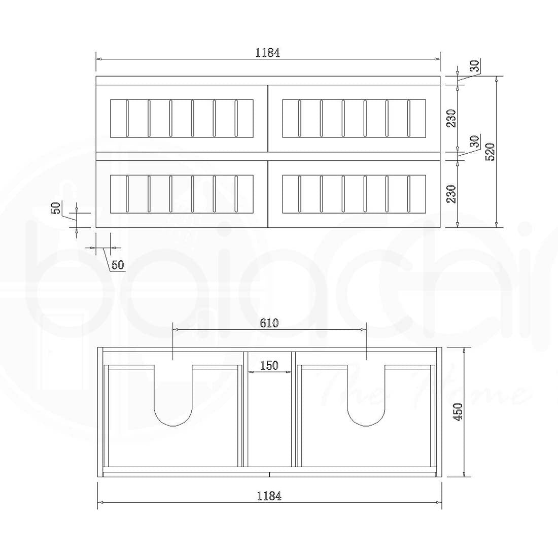 Hampton Plywood 1200mm Wall Hung Bathroom Vanity Calacatta Stone