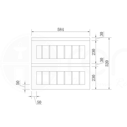 Hampton 600mm PVC Wall Hung Bathroom Vanity White Quartz Stone