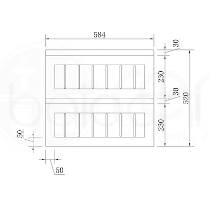 Hampton Plywood 600mm Wall Hung Bathroom Vanity Ceramic Basin