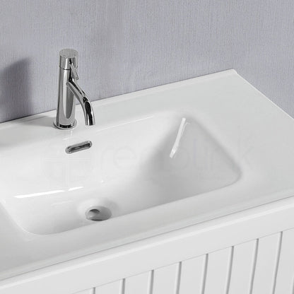Hampton Plywood 750mm Wall Hung Bathroom Vanity Ceramic Basin