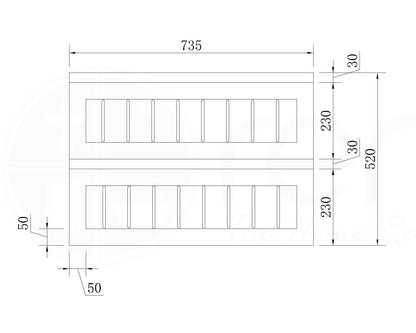 Hampton 750mm PVC Wall Hung Bathroom Vanity Cabinet