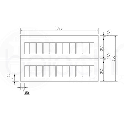 Hampton Plywood 900mm Wall Hung Bathroom Vanity Ceramic Basin