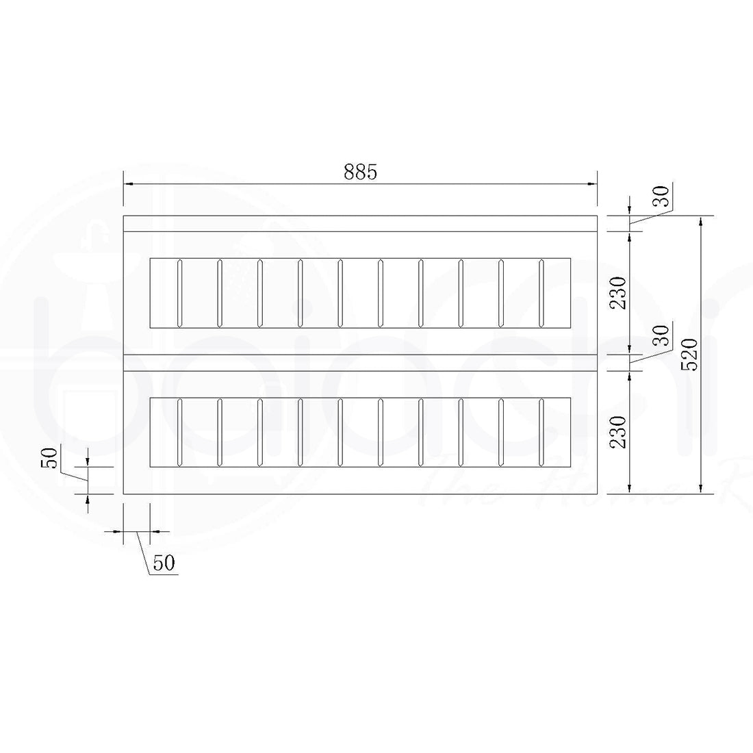 Hampton Plywood 900mm Wall Hung Bathroom Vanity White Stone