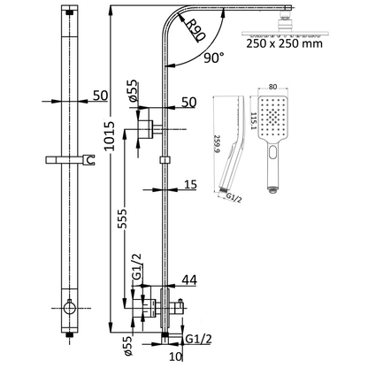 Ikon Seto Multifunction combo shower set