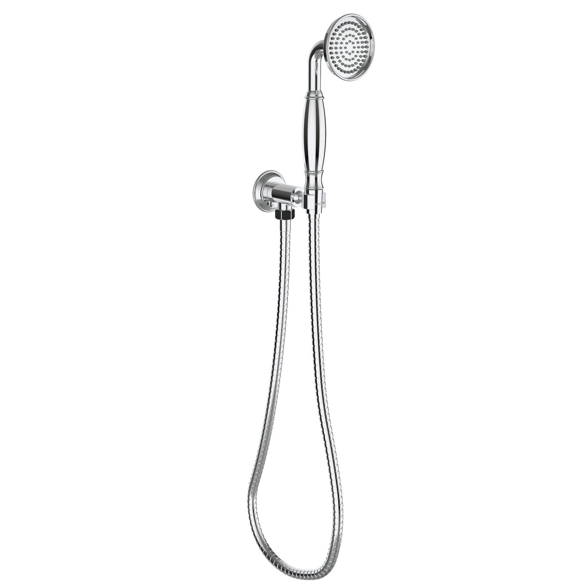 Ikon Clasico Handshower On Wall Outlet Bracket Chrome