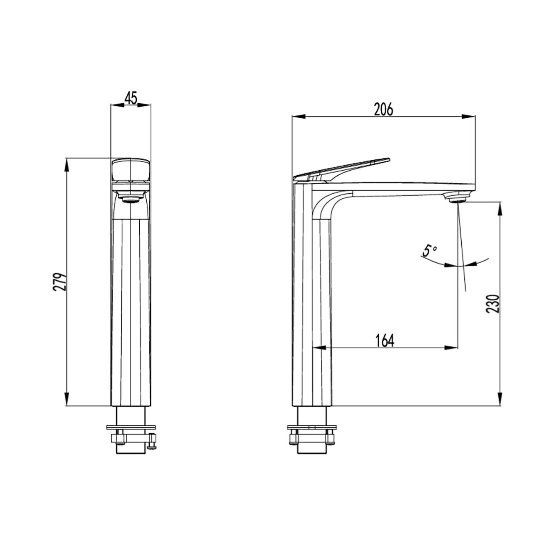 Sulu II High Rise Basin Mixer Chrome