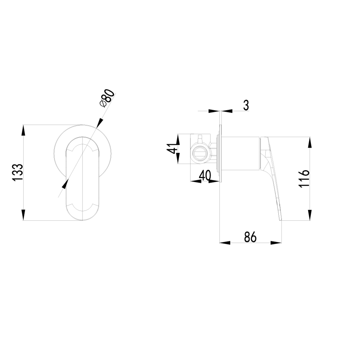 Sulu II Wall Mixer Chrome