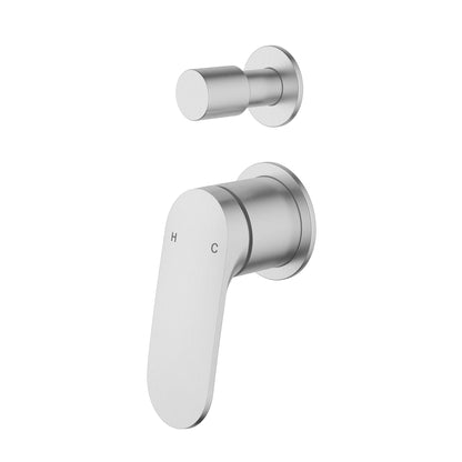 Sulu II Wall Mixer With Diverter Brushed Nickel