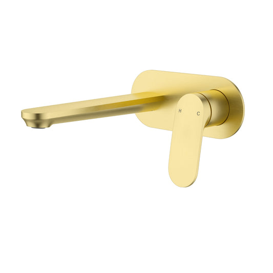 Sulu II Wall Basin Mixer Brushed Gold
