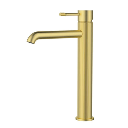 Linie High Rise Basin Mixer Brushed Gold