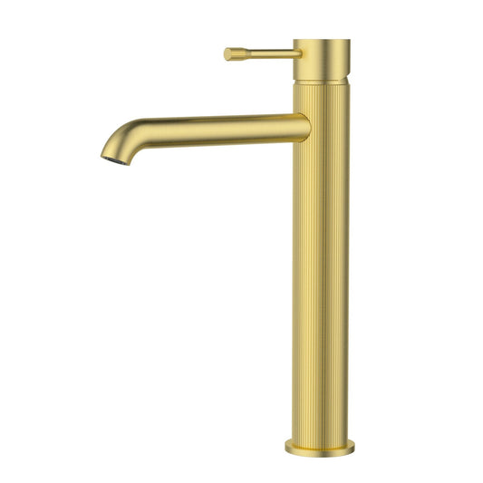 Linie High Rise Basin Mixer Brushed Gold