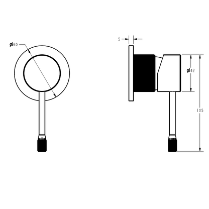 Linie Wall Mixer Matte Black