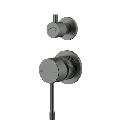 Linie Wall Mixer With Diverter Gun Metal