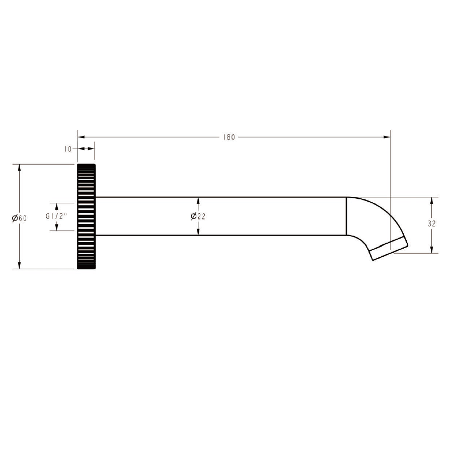 Linie Bath Spout Gun Metal