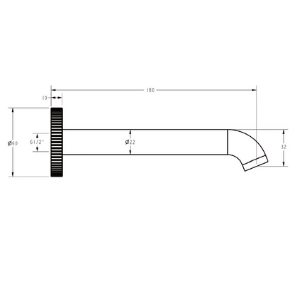 Linie Bath Spout Gun Metal