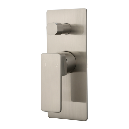 Ikon Ceram Wall Mixer with Diverter Brushed Nickel