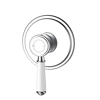 Ikon Clasico Ceramic Handle Wall Mixer Chrome