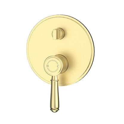 Ikon Clasico Wall Mixer With Diverter Brushed Gold