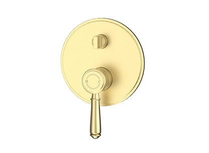 Ikon Clasico Wall Mixer With Diverter Brushed Gold
