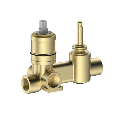 Ikon Clasico Wall Mixer With Diverter Brushed Gold