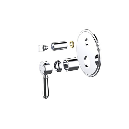 Ikon Clasico Wall Mixer With Diverter Chrome