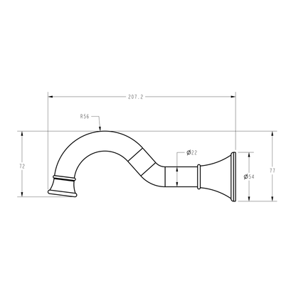 Ikon Clasico Spout Matte Black