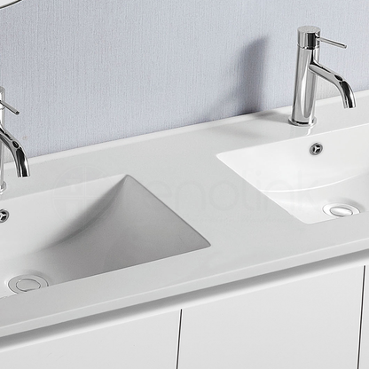 Ivana 1200mm PVC Water Proof Bathroom Vanity Double Ceramic Basin