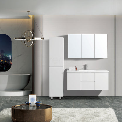Ivana 1200mm PVC Water Proof Wall Hung Bathroom Vanity Ceramic Basin