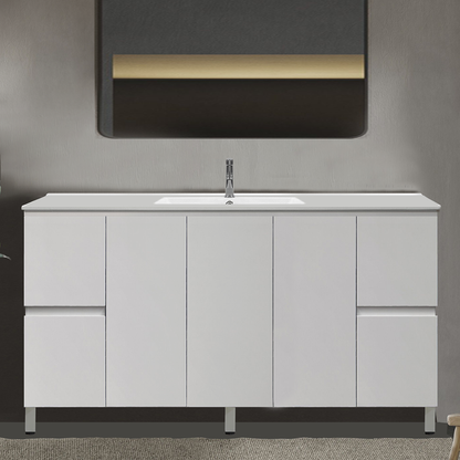 Ivana 1500mm PVC Water Proof Bathroom Vanity Poly Marble Basin