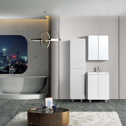 Ivana 600mm PVC Water Proof Bathroom Vanity White Quartz Stone