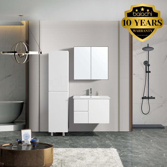 Ivana 750mm PVC Water Proof Wall Hung Bathroom Vanity Left Drawers Cabinet