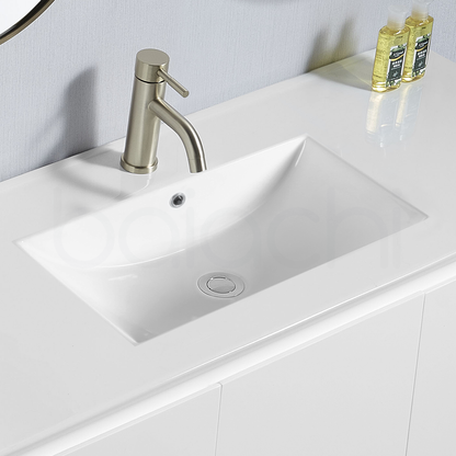 Ivana 900mm PVC Water Proof Wall Hung Bathroom Vanity Right Drawers Ceramic Basin