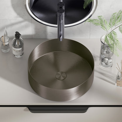 Baiachi 380mm Stainless Steel Antique Brass Above Counter Top Basin