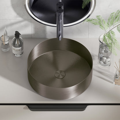 Baiachi 380mm Stainless Steel Antique Bronze Above Counter Top Basin