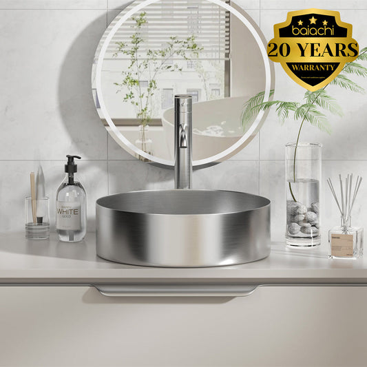Baiachi 380mm Stainless Steel Above Counter Top Basin